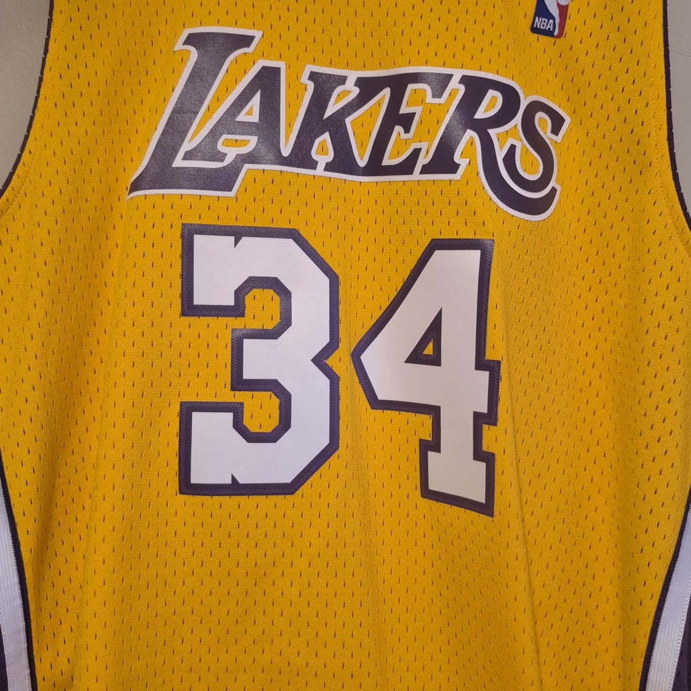 Mitchell & Ness Yellow Lakers Jersey